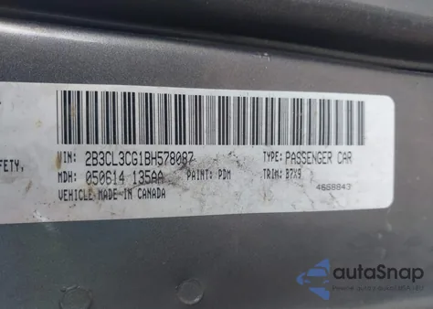 2011 Dodge Charger from USA, damaged, VIN 2B3CL3CG1BH578087